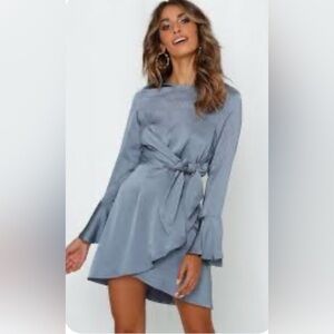 SAINTS + SECRETS JAUS NWT pretty so wrap waist dress~ Midnight Blue